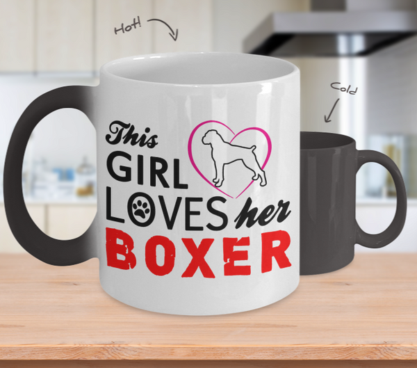 Color Changing Mug Dog Theme This Girl Love Her Boxer