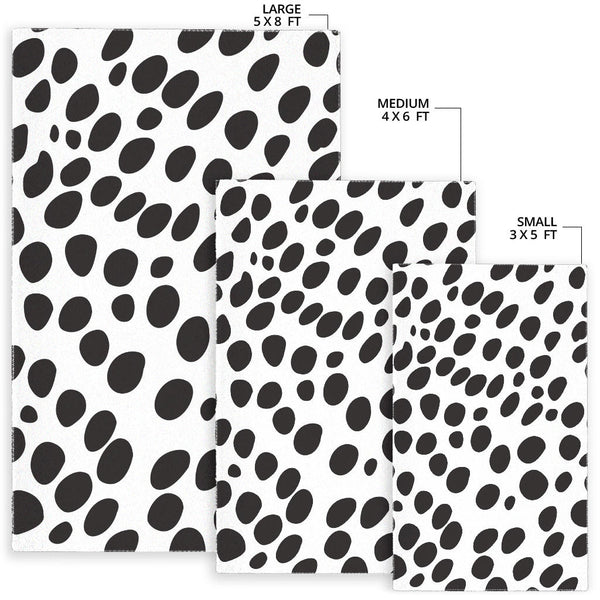 Floor Rug Animal Print Black And White Dress 04