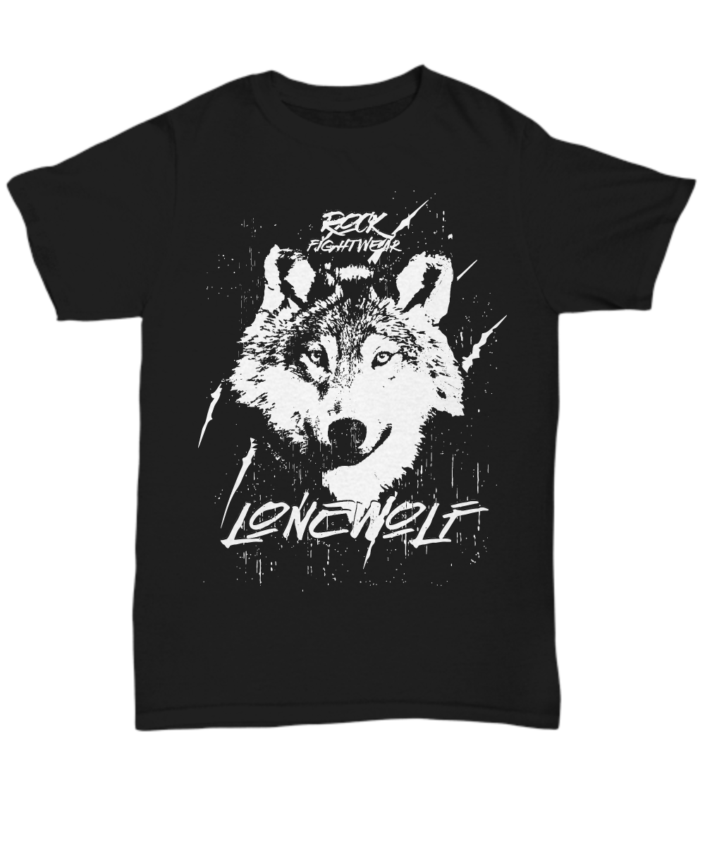 Women and Men Tee Shirt T-Shirt Hoodie Sweatshirt Rock Fighter Lone Wolf