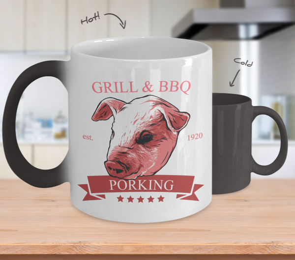 Color Changing Mug Animals Grill & BBQ Porking