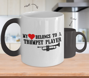 Color Changing Mug Music Theme My Love Belongs To A Trumpet Player