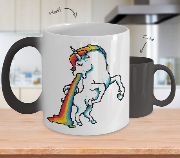 Color Changing Mug Retro 80s 90s Nostalgic Puke Og Then Unicorn