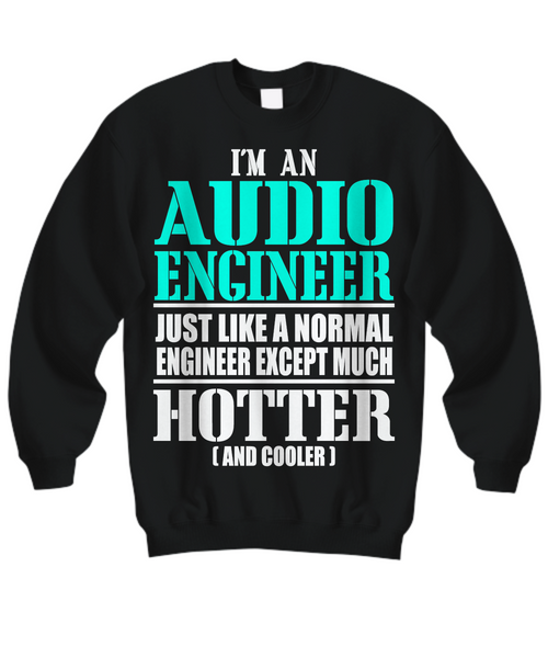 Women and Men Tee Shirt T-Shirt Hoodie Sweatshirt I'm An Audio Engineer Just Like A Normal Engineer Except Much Hotter And Cooler