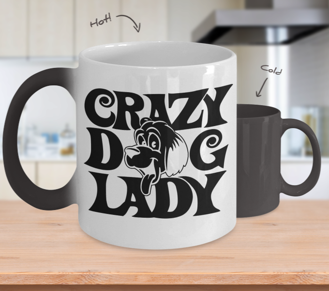 Color Changing Mug Dog Theme Crazy Dog Lady