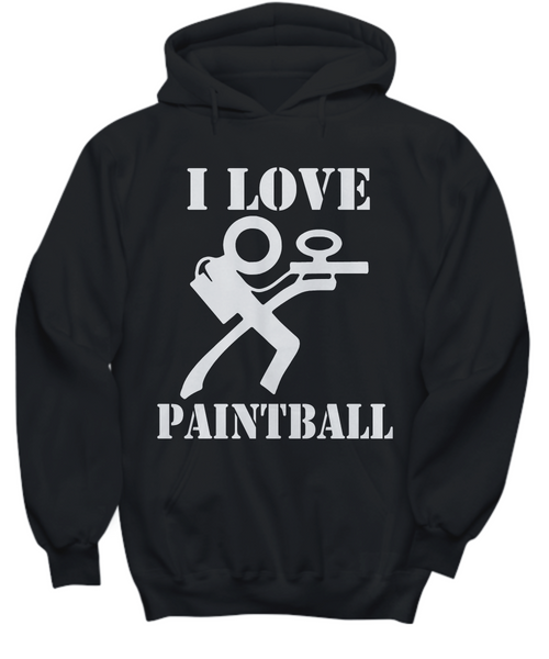 Women and Men Tee Shirt T-Shirt Hoodie Sweatshirt I Love Paintball