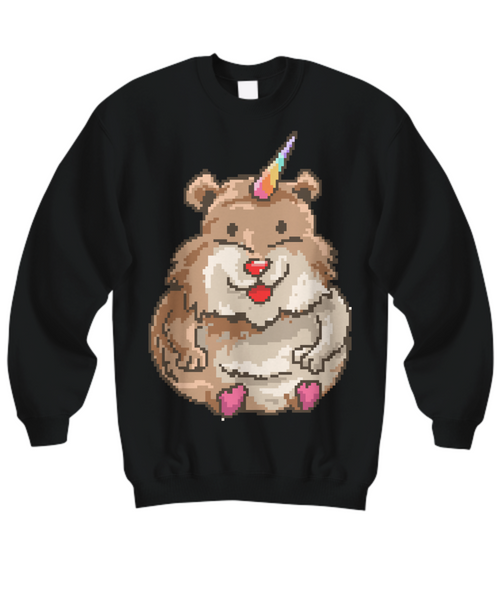 Women and Men Tee Shirt T-Shirt Hoodie Sweatshirt Hamster Unicorn