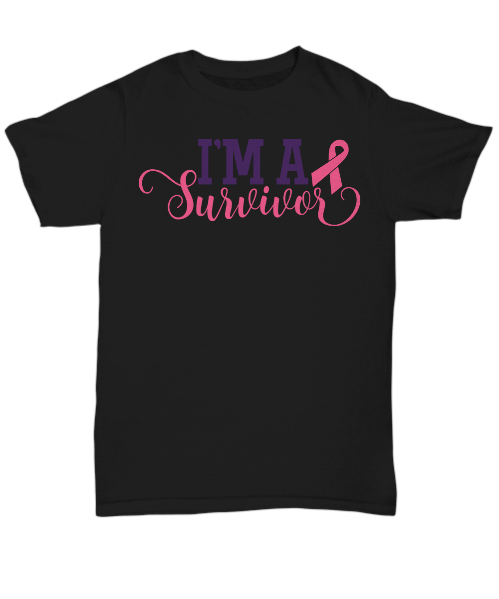 Women and Men Tee Shirt T-Shirt Hoodie Sweatshirt Breast Cancer I'm A Survivor