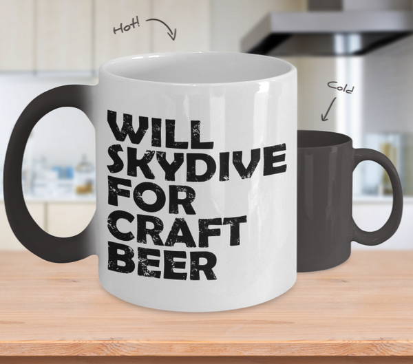 Color Changing Mug Drinking Theme Will Skydive For Craft Beer