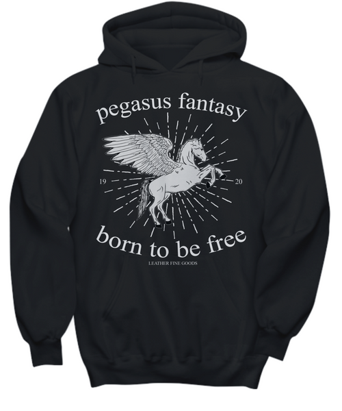 Women and Men Tee Shirt T-Shirt Hoodie Sweatshirt Pegasus Fantasy Born To Be Free