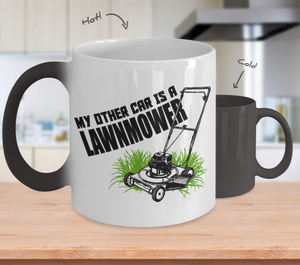 Color Changing Mug Random Theme My Other Car Is A Lawnmower