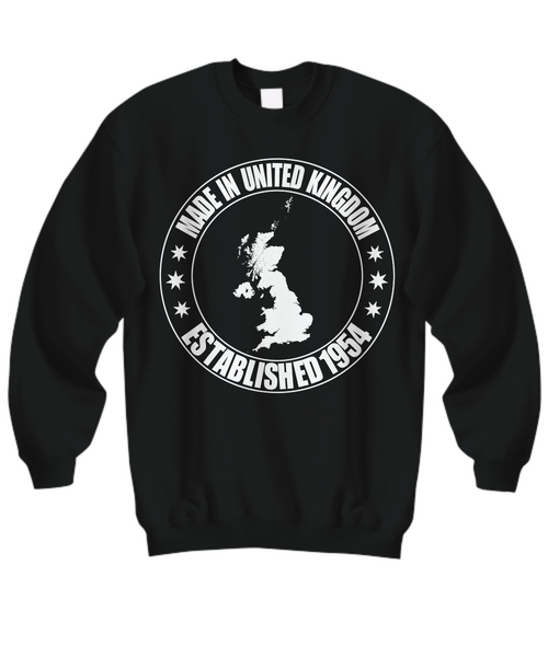 Women and Men Tee Shirt T-Shirt Hoodie Sweatshirt Made In United Kingdom Establish 1954