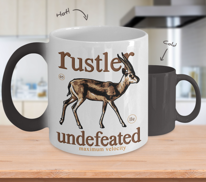 Color Changing Mug Animals Rustler Undefeated