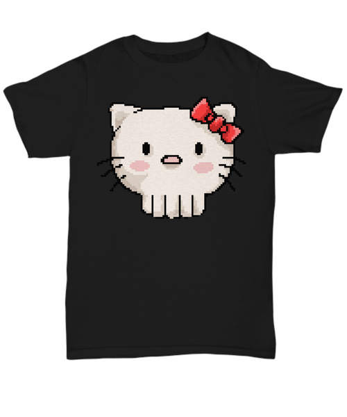 Women and Men Tee Shirt T-Shirt Hoodie Sweatshirt Skull Kitty