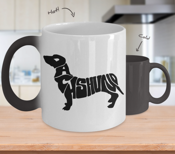 Color Changing Mug Dog Theme Dachshund