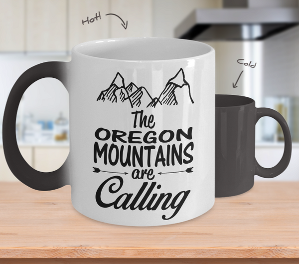 Color Changing Mug Mountainers Theme The Oregon Mountains Are Calling