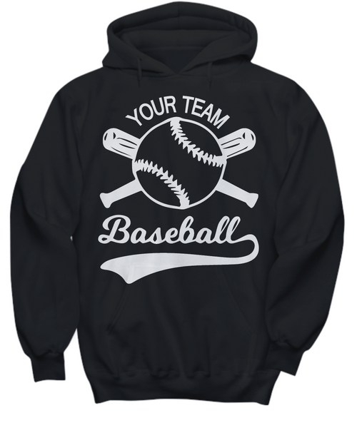 Women and Men Tee Shirt T-Shirt Hoodie Sweatshirt Your Team Baseball