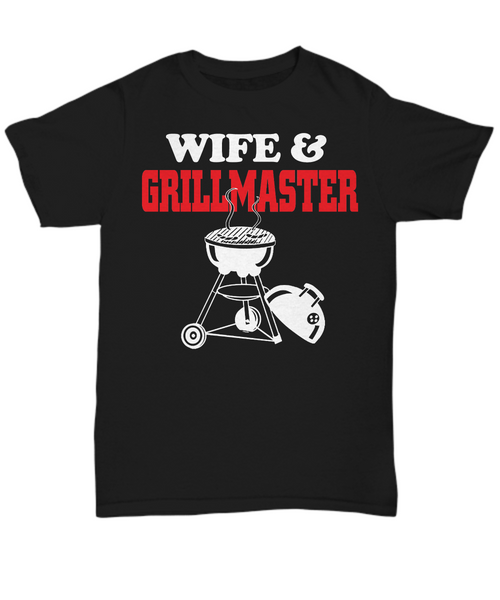 Women and Men Tee Shirt T-Shirt Hoodie Sweatshirt Wife & Grillmaster