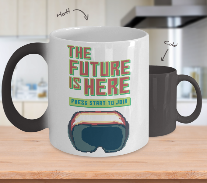 Color Changing Mug Retro 80s 90s Nostalgic The Future Is Here