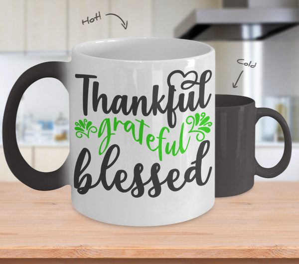 Color Changing Mug Mom Thankful Grateful Blessed