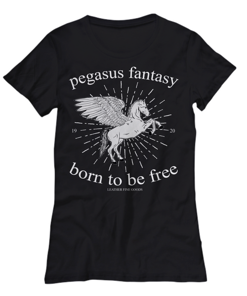 Women and Men Tee Shirt T-Shirt Hoodie Sweatshirt Pegasus Fantasy Born To Be Free