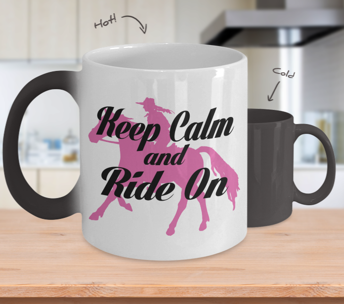 Color Changing Mug Adventure Theme Keep Calm And Ride On