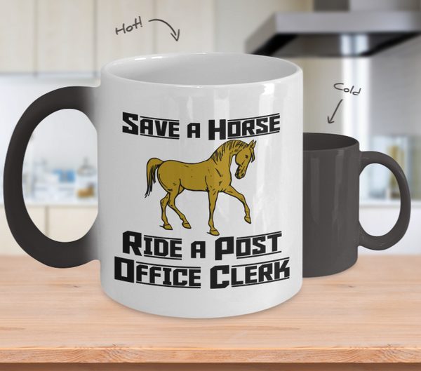 Color Changing Mug Horse Theme Save A Horse Ride A Post Office Clerk