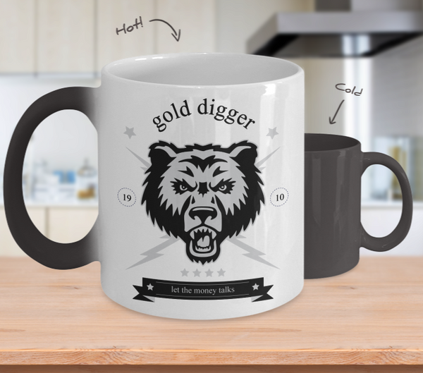 Color Changing Mug Animals Gold Digger Let The Money Talk