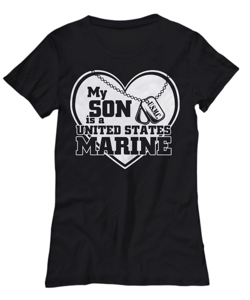 Women and Men Tee Shirt T-Shirt Hoodie Sweatshirt My Son Is A United States Marine