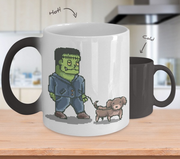 Color Changing Mug Retro 80s 90s Nostalgic Franken Dog