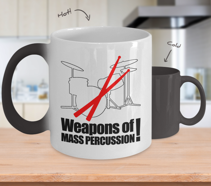 Color Changing Mug Music Theme Weapon Of Mass Percussion