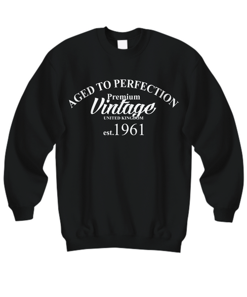 Women and Men Tee Shirt T-Shirt Hoodie Sweatshirt Aged To Perfection Premium Vintage United Kingdom Est. 1961
