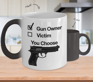 Color Changing Mug Hunting Theme Gun Onwer You Choose