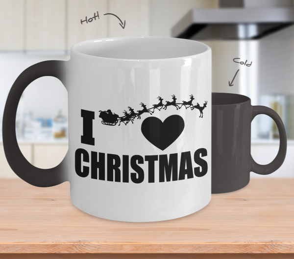 Color Changing Mug Random Theme I Love Christmas