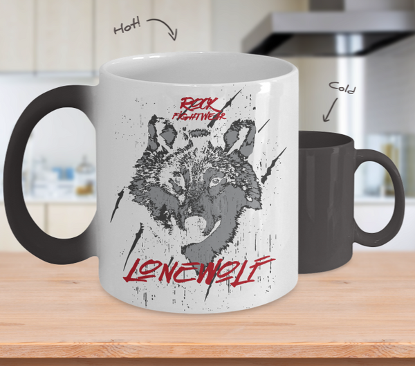 Color Changing Mug Rock Fight Wear Lone Wolf