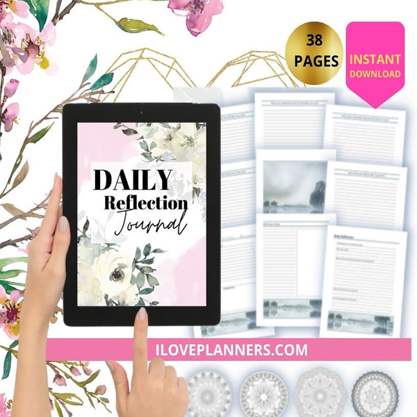 DAILY REFLECTIONS JOURNAL, PRINTABLE, INSTANT DOWNLOAD. RS22-1