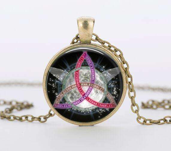 SUTEYI Bestselling Purple Pentagram Necklace Mens Witchcraft Glass Dome Picture Pendant Hidden Charm Handmade Necklaces Jewelry - STUDIO 11 COUTURE