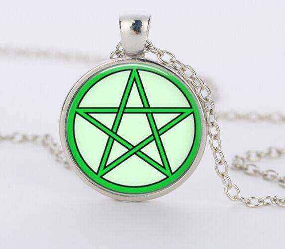 SUTEYI Bestselling Purple Pentagram Necklace Mens Witchcraft Glass Dome Picture Pendant Hidden Charm Handmade Necklaces Jewelry - STUDIO 11 COUTURE