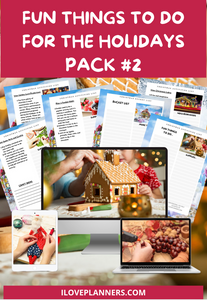 Fun Activities For The Holidays Pack 2, Family, Gift Giving, and More. Print It Yourself, DIY, Instant Download, Printable, Digital Download
